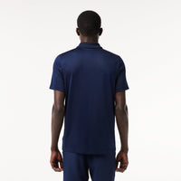 Polo coupe droite Golf à protection UV - Marine & Blanc