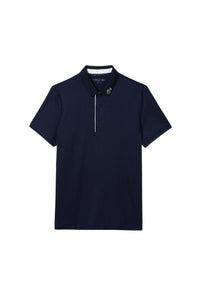 Polo coupe droite Golf à protection UV - Marine & Blanc