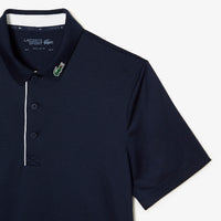 Polo coupe droite Golf à protection UV - Marine & Blanc