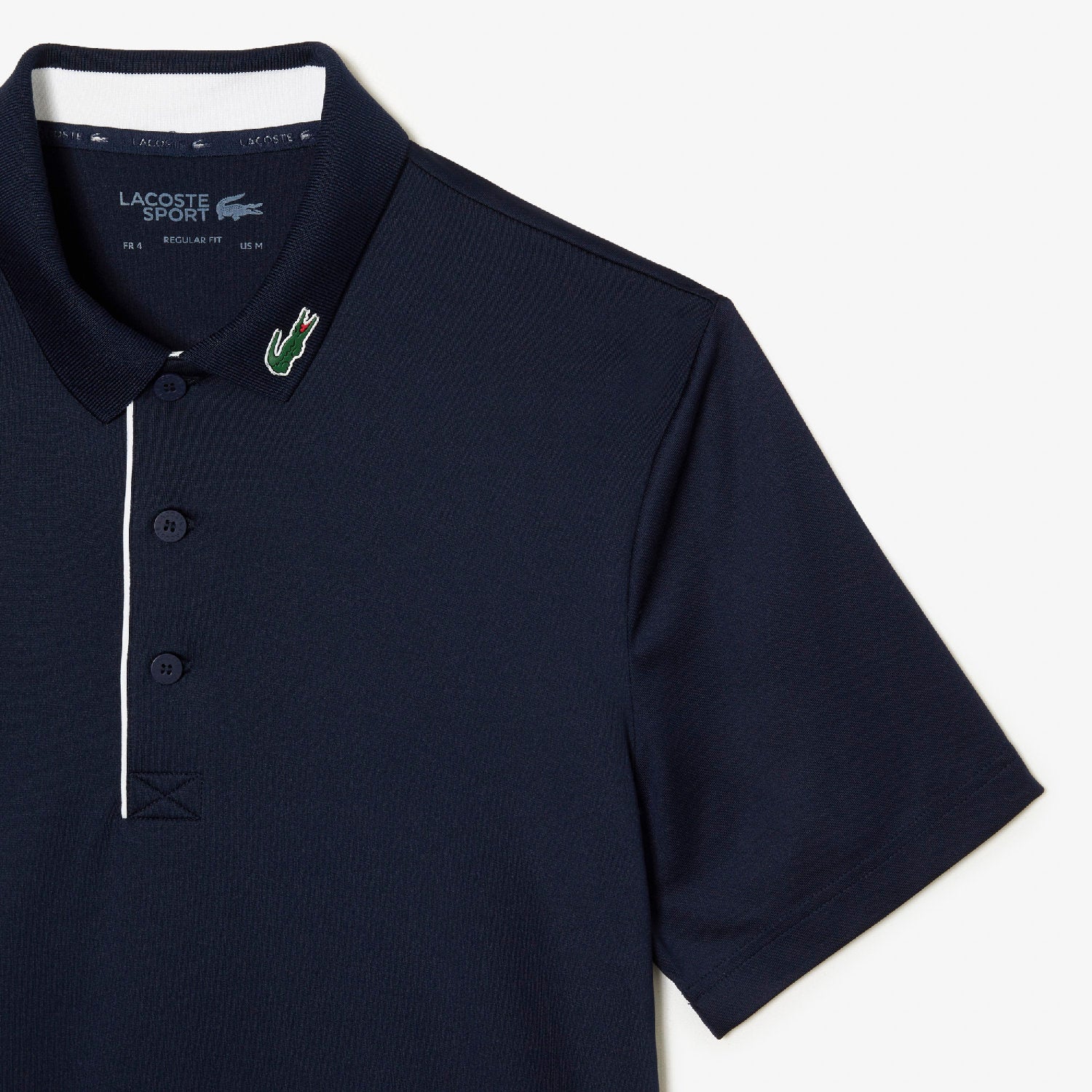 Polo coupe droite Golf à protection UV - Marine & Blanc