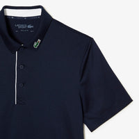 Polo coupe droite Golf à protection UV - Marine & Blanc