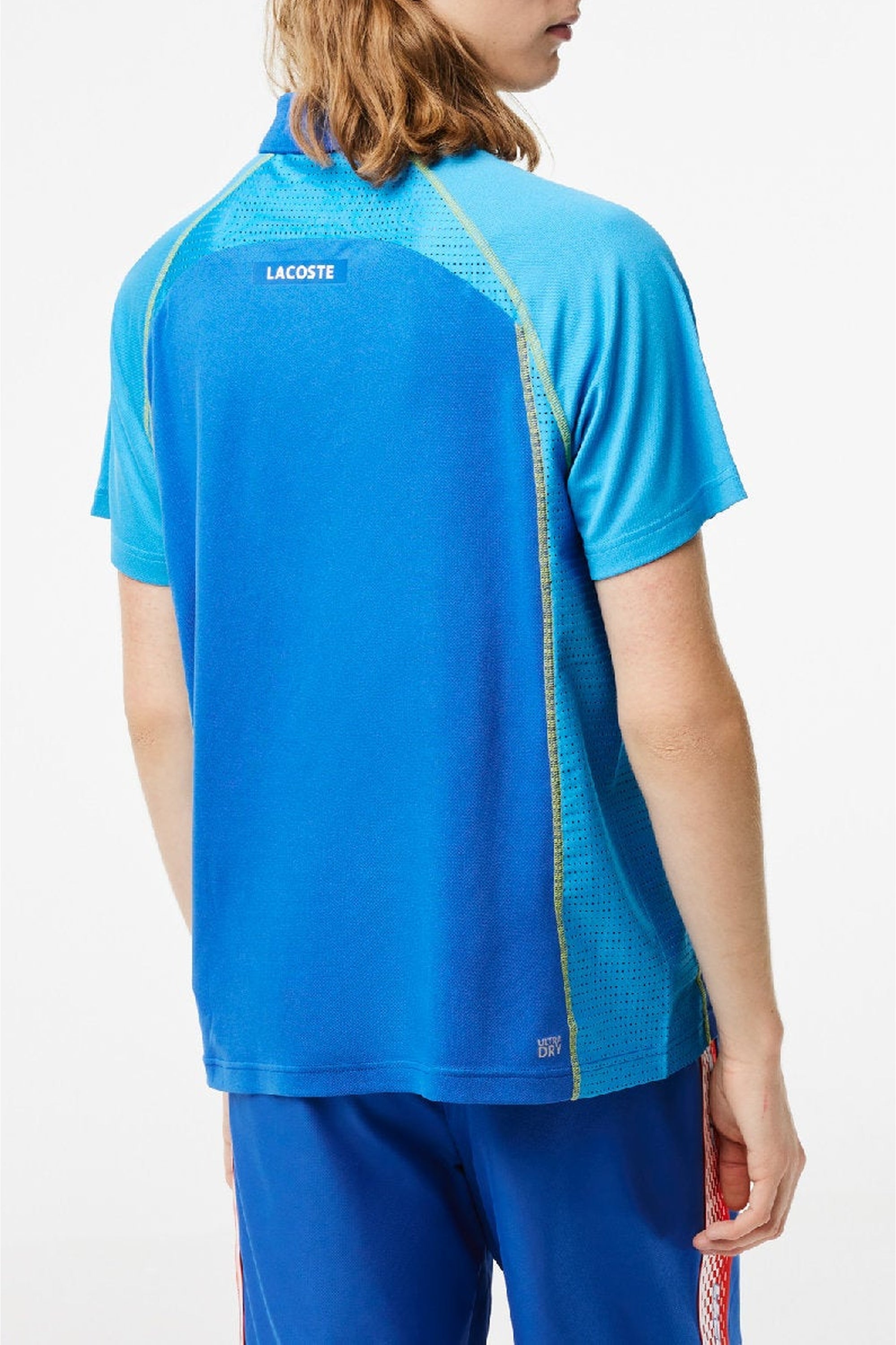 Polo Tennis ultra-dry en piqué - Royaume & Fidji Lime