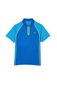 Polo Tennis ultra-dry en piqué - Royaume & Fidji Lime