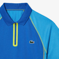 Polo Tennis ultra-dry en piqué - Royaume & Fidji Lime