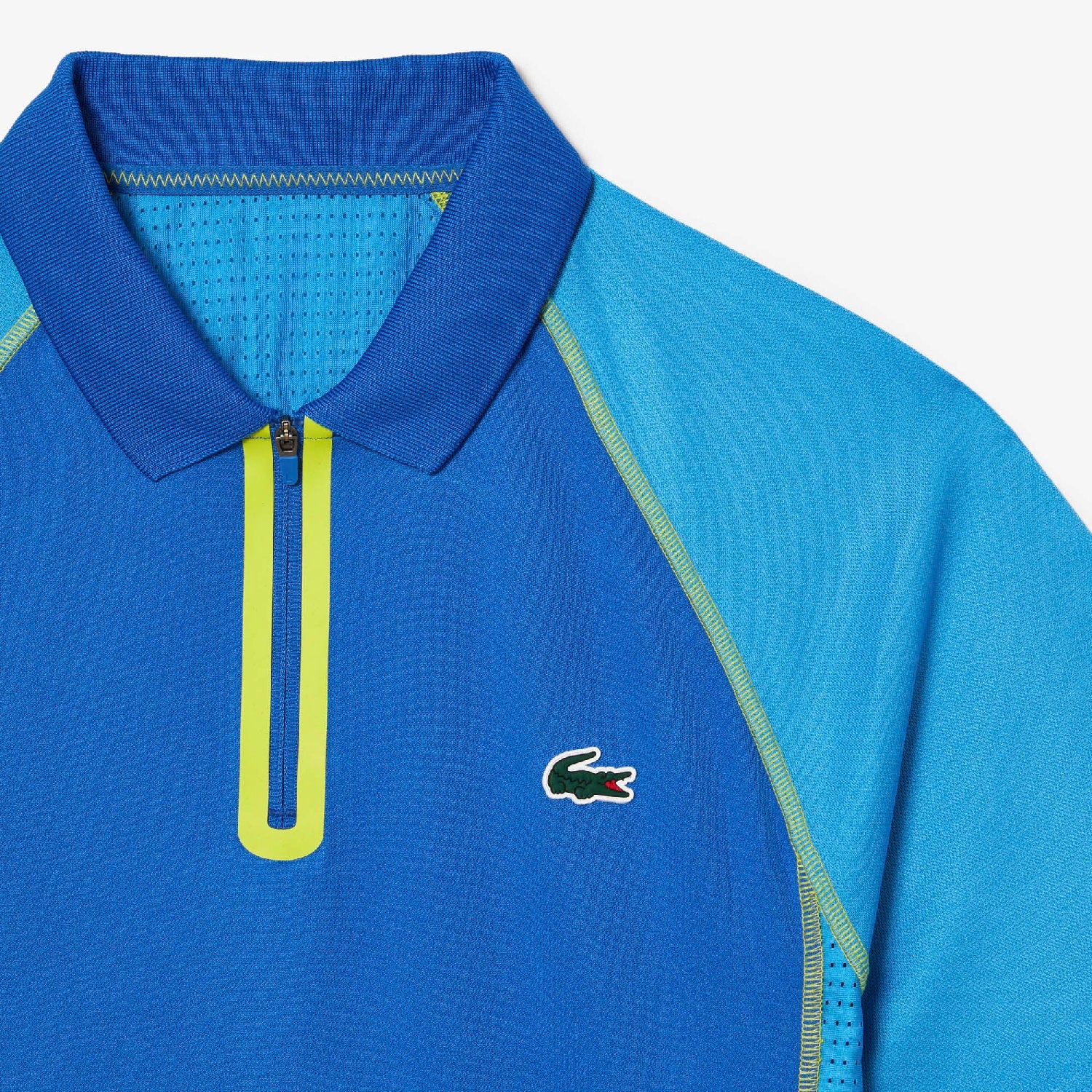 Polo Tennis ultra-dry en piqué - Royaume & Fidji Lime