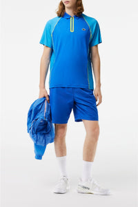 Polo Tennis ultra-dry en piqué - Royaume & Fidji Lime