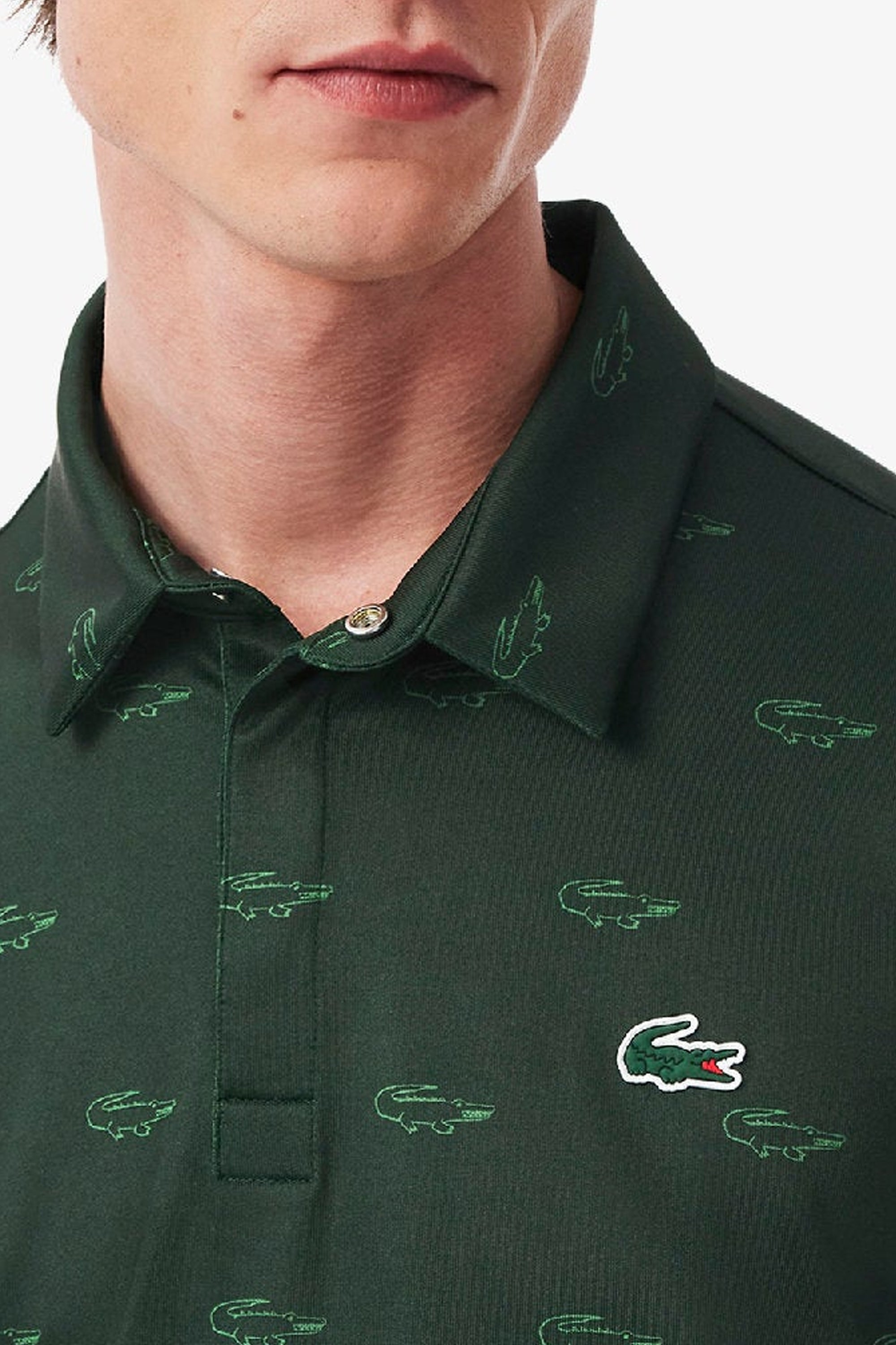 Golf straight cut polo shirt with UV protection - Vert & Sinople