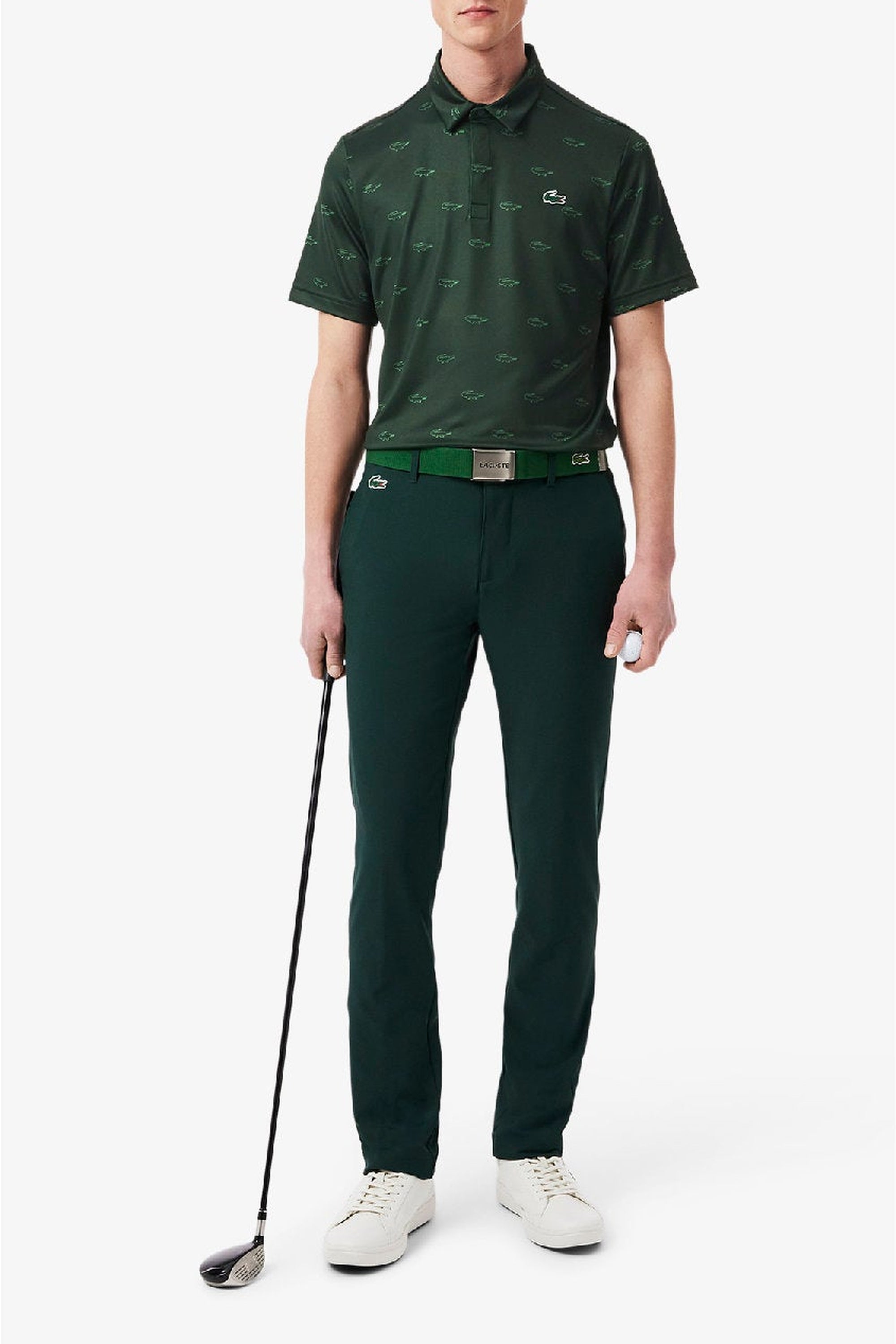 Golf straight cut polo shirt with UV protection - Vert & Sinople