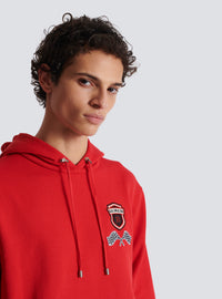 Hoodie balmain racing - Rouge