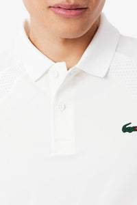 Polo Tennis ajusté Lacoste Tennis x Daniil Medvedev - Blanc