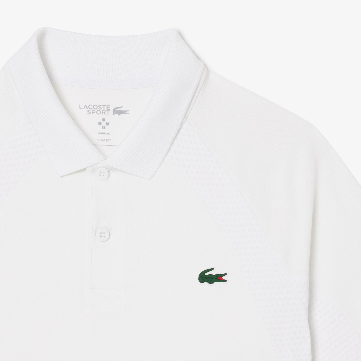 Polo Tennis ajusté Lacoste Tennis x Daniil Medvedev - Blanc