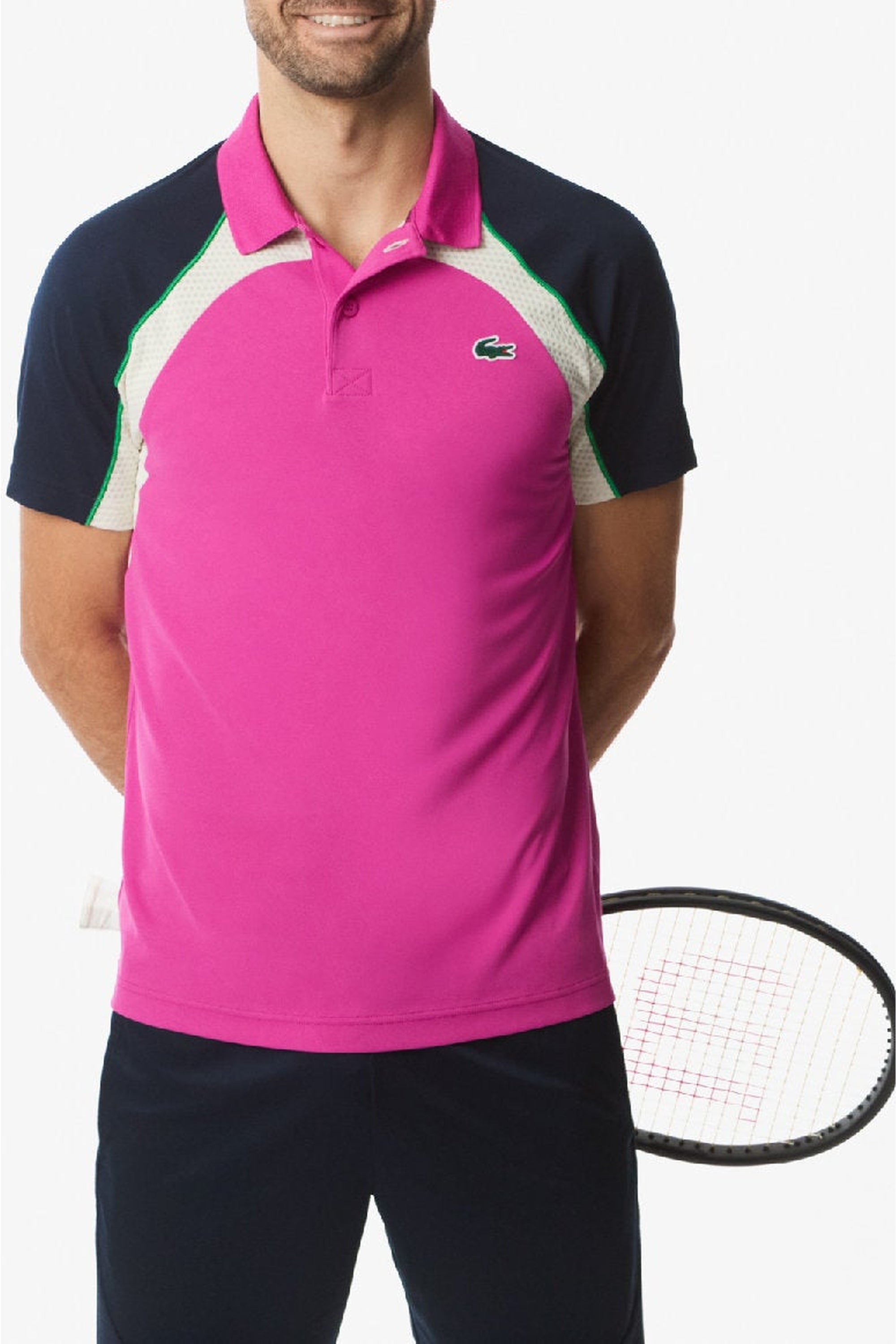 Fitted tennis polo in piqué - Malva & Marine