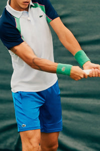 Polo Tennis ajusté en piqué - Ruisseau & Marine