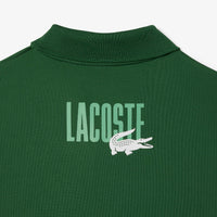 Polo Tennis imprimé en piqué - Blanc & Liamone Vert