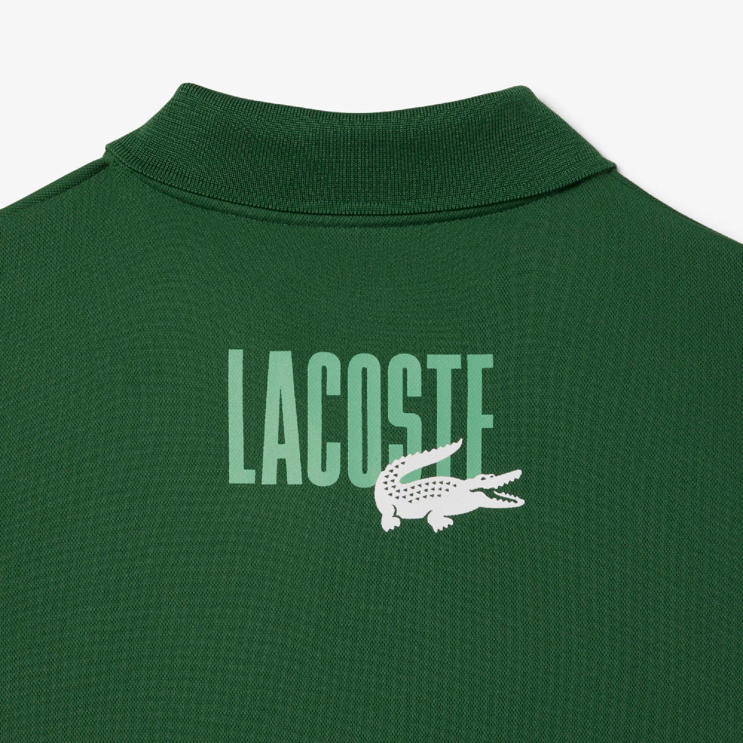Polo Tennis imprimé en piqué - Blanc & Liamone Vert