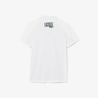 Polo Tennis imprimé en piqué - Marine & Calathea