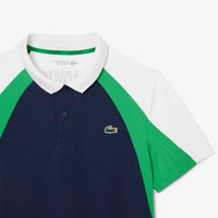 Polo Tennis imprimé en piqué - Marine & Calathea
