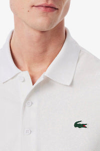 Polo Lacoste Tennis x Novak Djokovic en piqué - Blanc