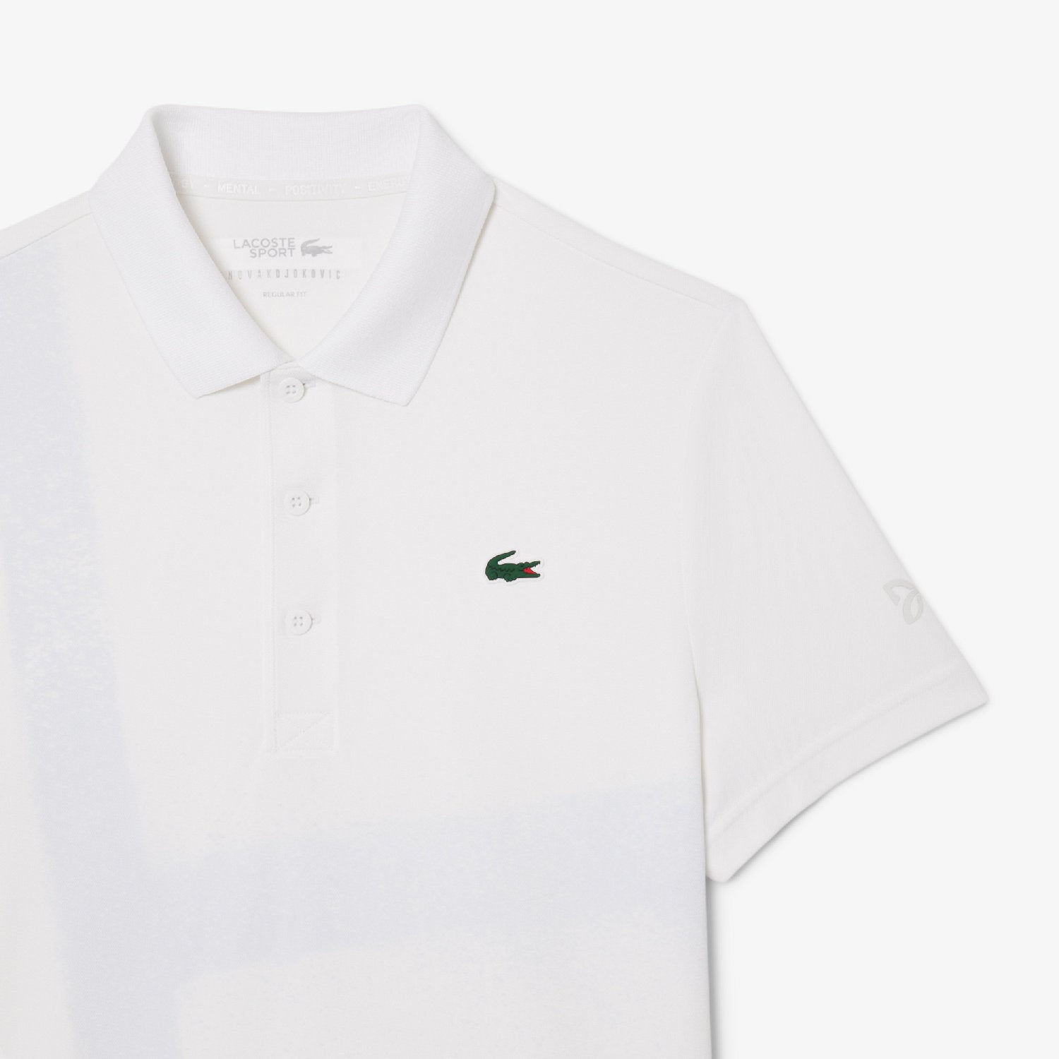 Polo Lacoste Tennis x Novak Djokovic en piqué - Blanc