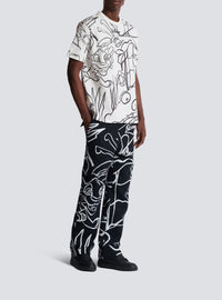 Balmain x Disney loose-fit T-shirt - White & Black
