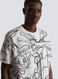 Disney x balmain : the lion king - t-shirt ample imprimé enfant précoce - Blanc & Noir