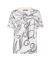 Disney x balmain : the lion king - t-shirt ample imprimé enfant précoce - Blanc & Noir