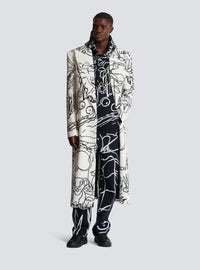 Disney x balmain : the lion king - hoodie imprimé enfant précoce - Noir & Blanc