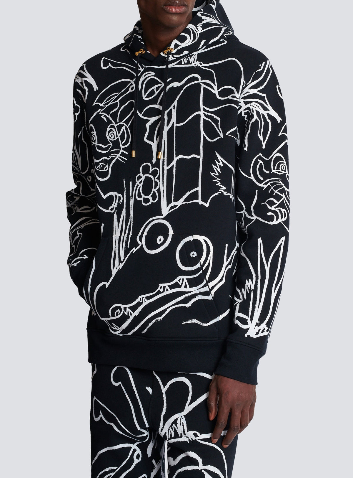 Balmain x Disney hooded sweatshirt - Black & White