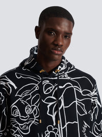 Disney x balmain : the lion king - hoodie imprimé enfant précoce - Noir & Blanc