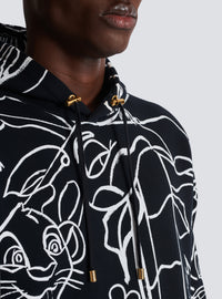 Disney x balmain : the lion king - hoodie imprimé enfant précoce - Noir & Blanc