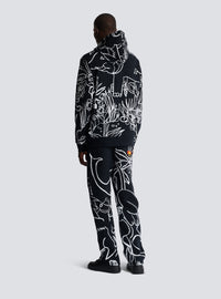 Disney x balmain : the lion king - hoodie imprimé enfant précoce - Noir & Blanc