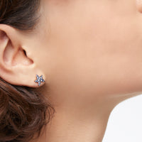 Mono boucle d'oreille Universe en or rose 9K et saphir - Or Rose