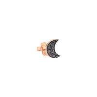Mono boucle d'oreille Universe en or rose 9K et diamants - Or Rose