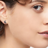 Mono boucle d'oreille Universe en or rose 9K et diamants - Or Rose