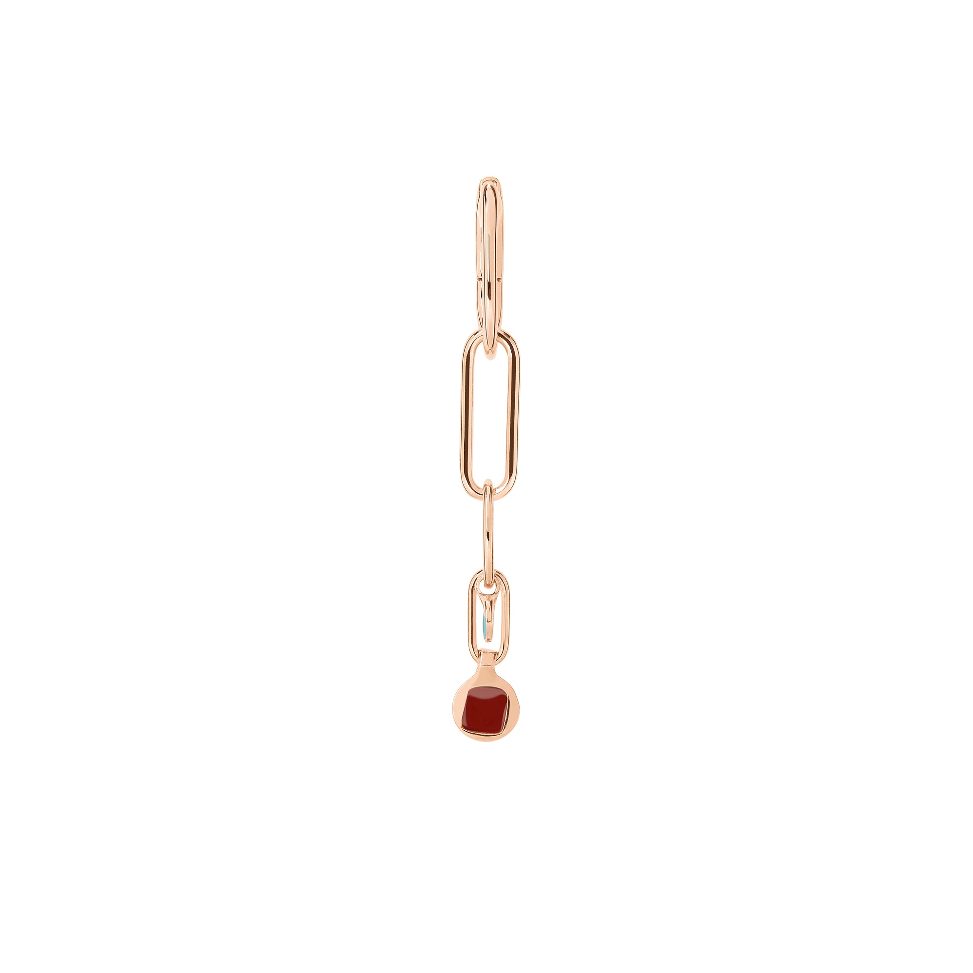 Mono boucle d'oreille Bazaar en argent plaqué or et émail - Argent