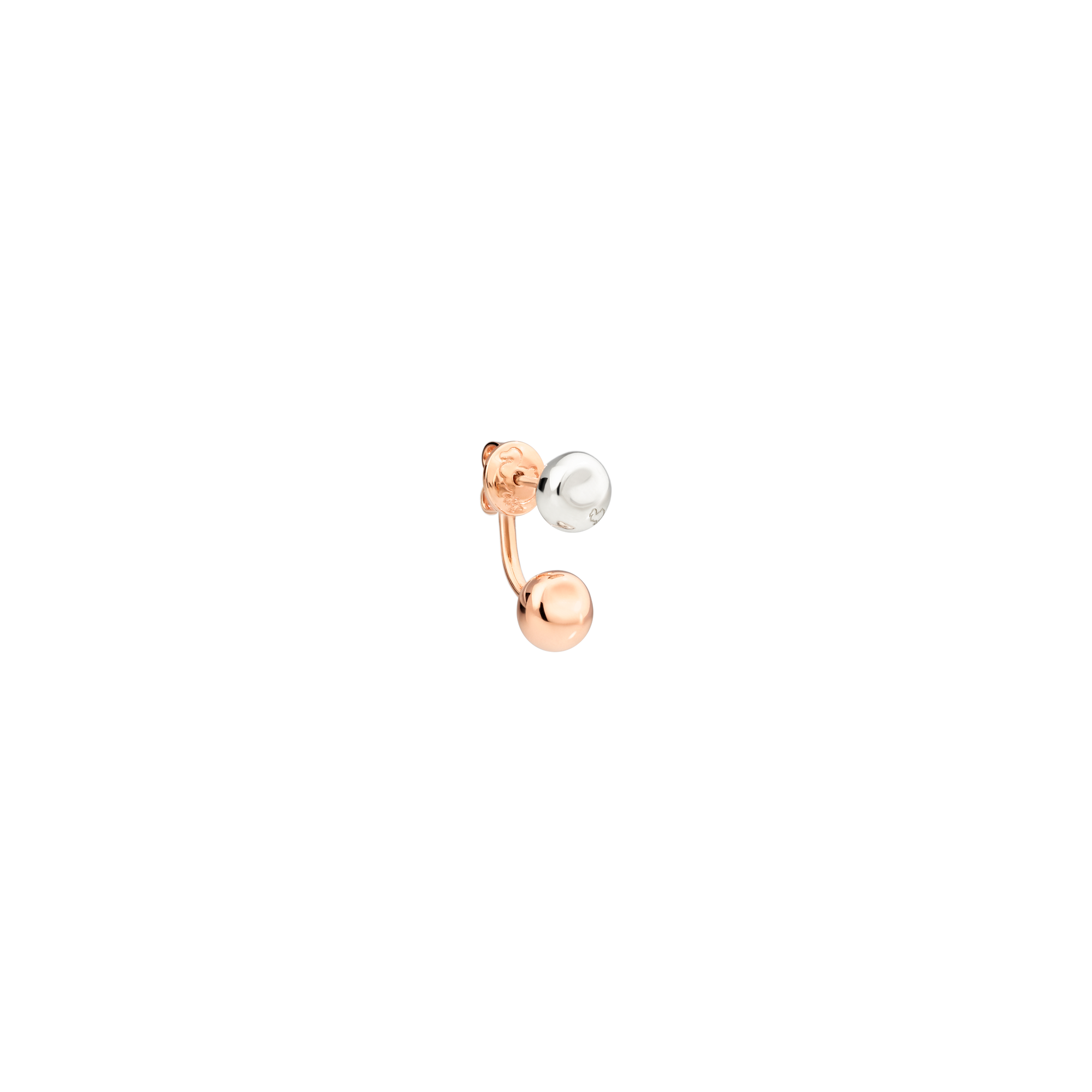 Mono boucle d'oreille Pepita en or rose 9K et argent - Or Rose & Argent