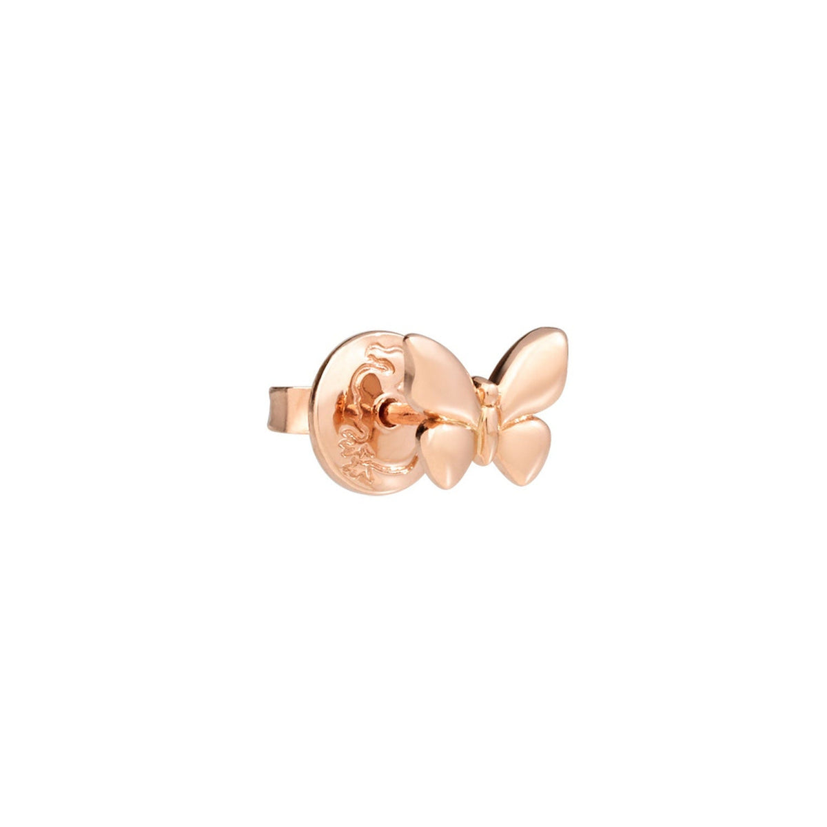 BUTTERFLY STUD EARRING IN 9K ROSE GOLD. HALF PAIR.