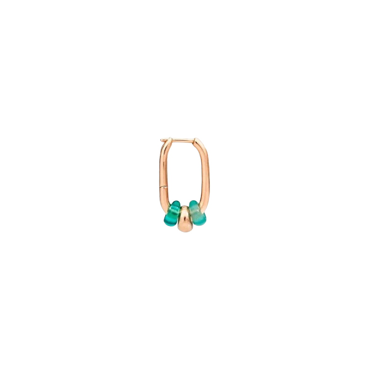 Mono boucle Rondelle en argent - Bleu