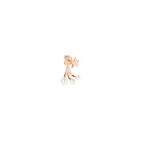 Mono boucle d'oreille Universe en or rose 9K et cristal Gauche - Or Rose