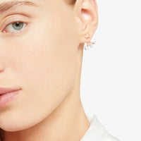 Mono boucle d'oreille Universe en or rose 9K et cristal Gauche - Or Rose