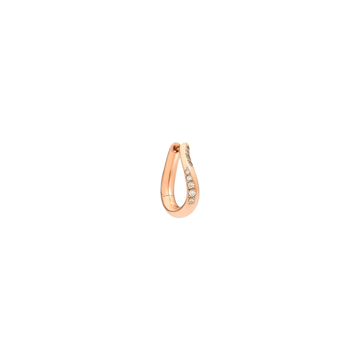 Mono boucle Essentials en or rose et diamant blanc - Rose & Blanc