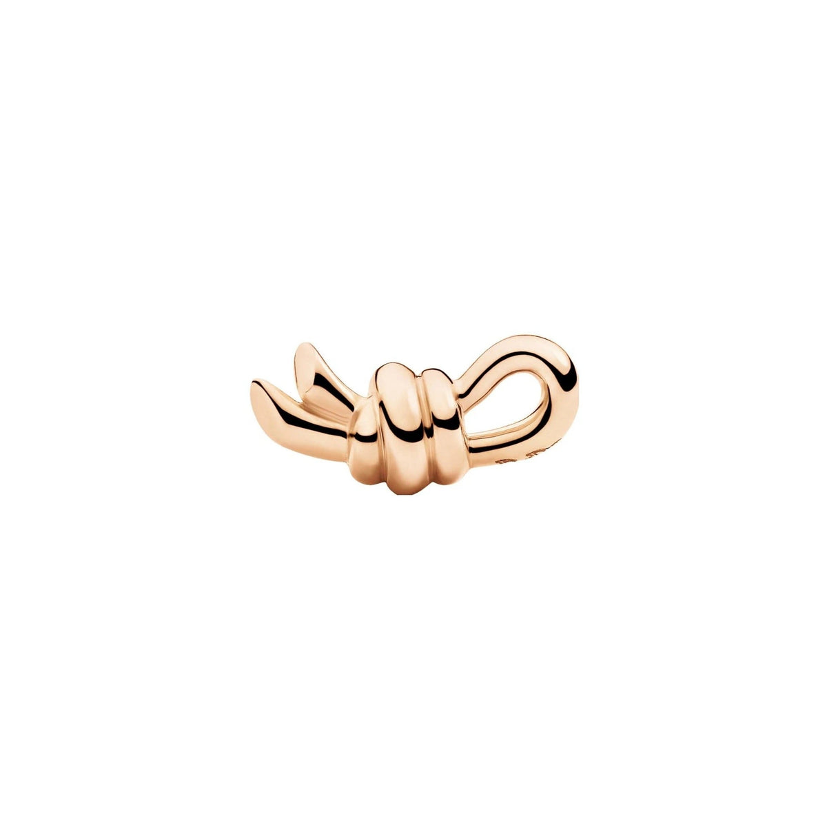 NODO STUD EARRING IN 9K ROSE GOLD. RIGHT. HALF PAIR.