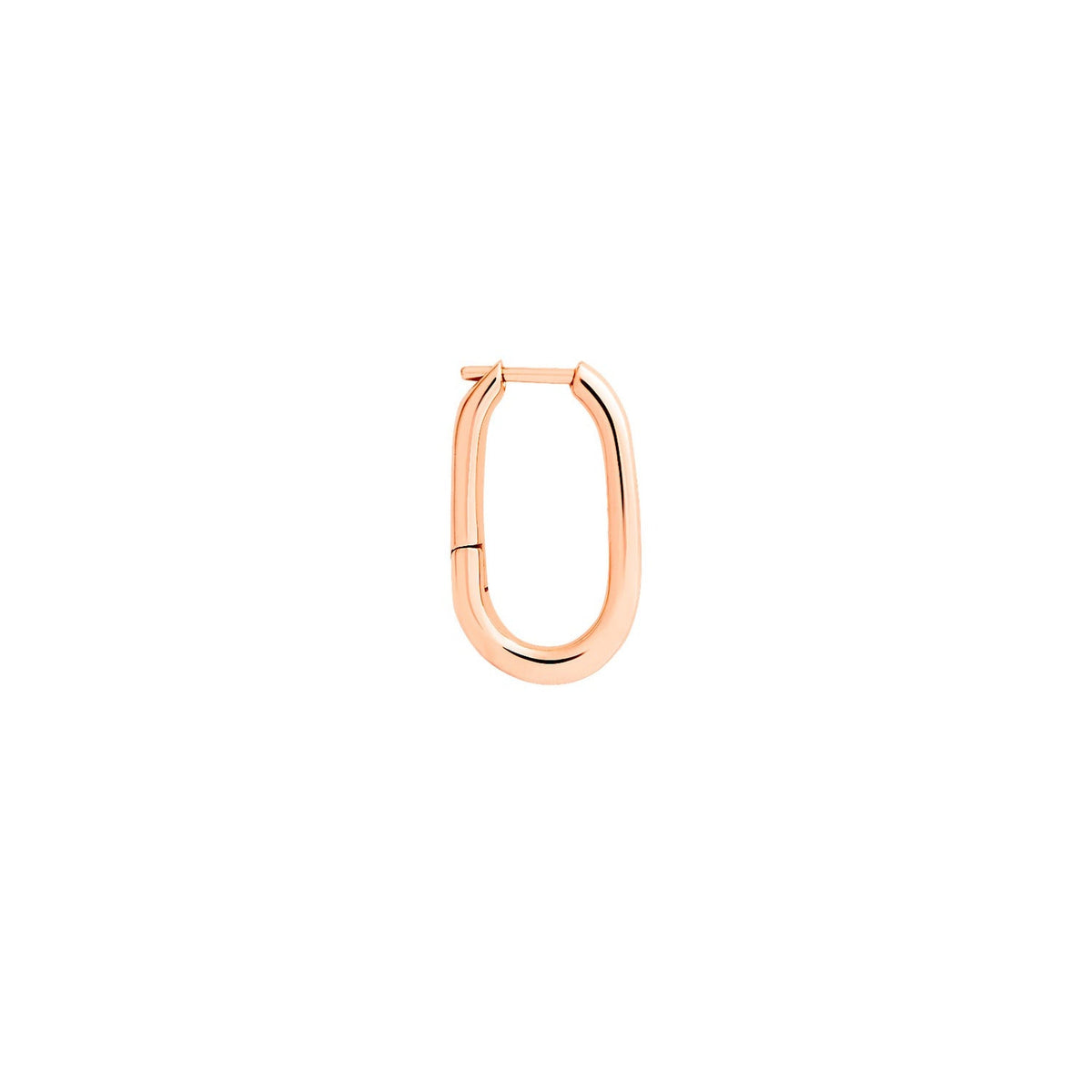 9K ROSE GOLD ESSENTIAL HOOP EARRING. HALF PAIR.