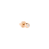 Mono boucle Bollicine en or rose et diamant blanc - Rose & Blanc