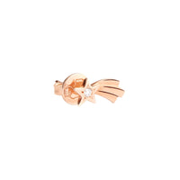 9K ROSE GOLD STAR COMET STUD EARRING WITH WHITE DIAMONDS (CT 0,02). LEFT. HALF PAIR.