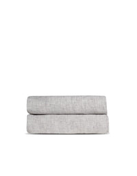 Drap housse en lin lavé - Gris