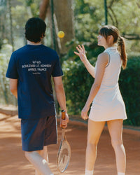 Kennedy Crest T-Shirt - Navy & White