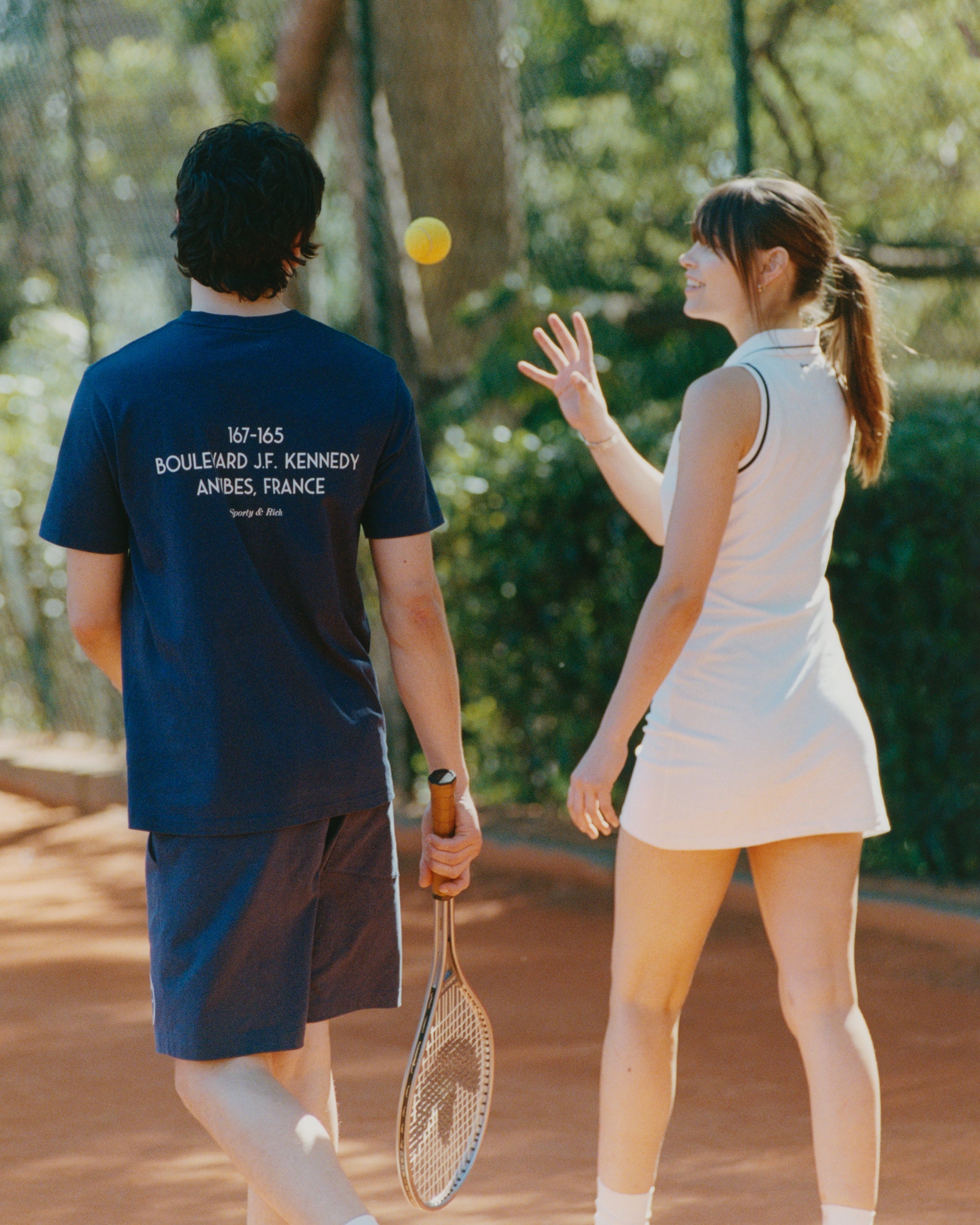 Kennedy Crest T-Shirt - Navy & White