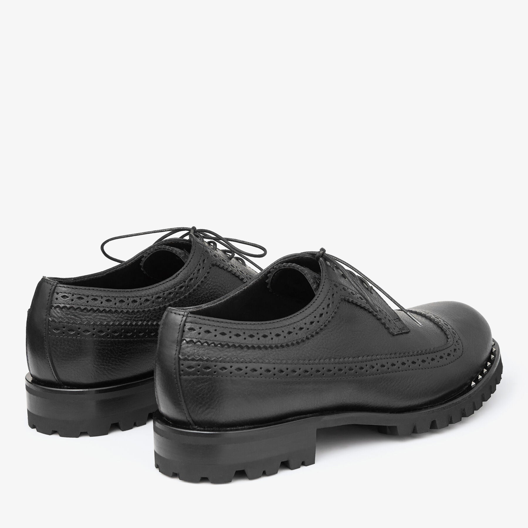 ZNO STOCK 0 / Reco 170 BLACK/GUNMETAL Shoe DIAMOND DERBY