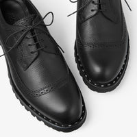 ZNO STOCK 0 / Reco 170 BLACK/GUNMETAL Shoe DIAMOND DERBY